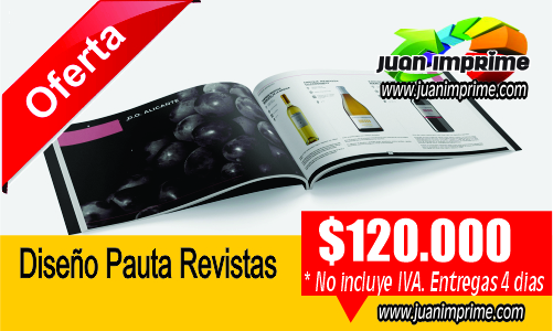 Juanimprime; diseño de pauta comercial para revistas